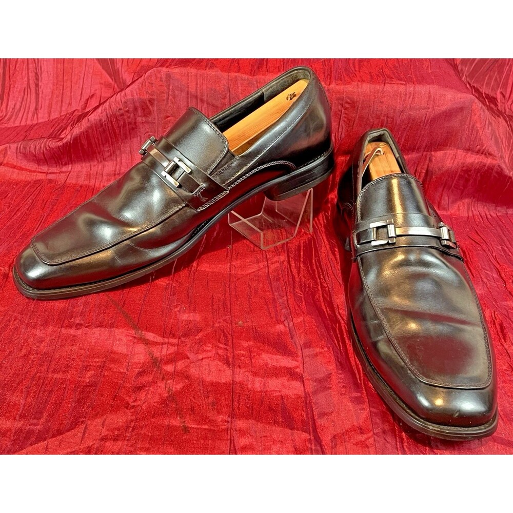 Mens Stacy Adams Black Leather Slip-on Loafer  sz 8.5M